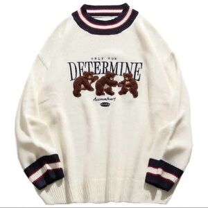 Aelfriceden Cream Bear Sweater